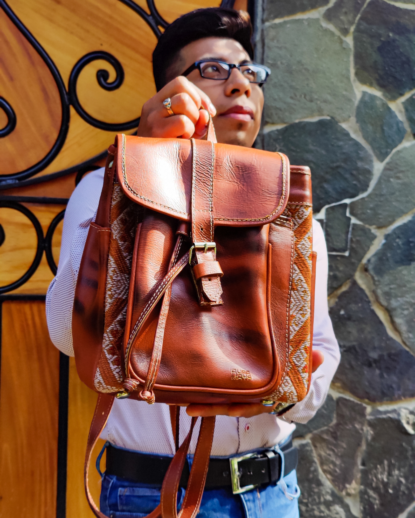 Leather Travel Backpack - Women's Backpack - AURA MAYA - Aura Maya