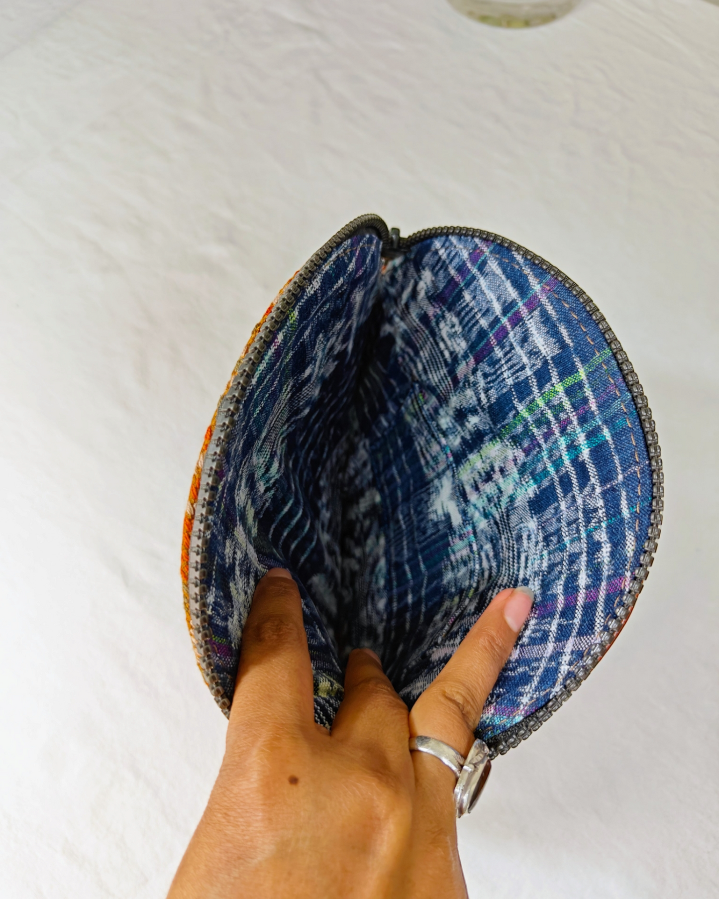 Handcrafted Embroidered Leather clutch bags - Fair trade clutch bags - AURA MAYA - Aura Maya