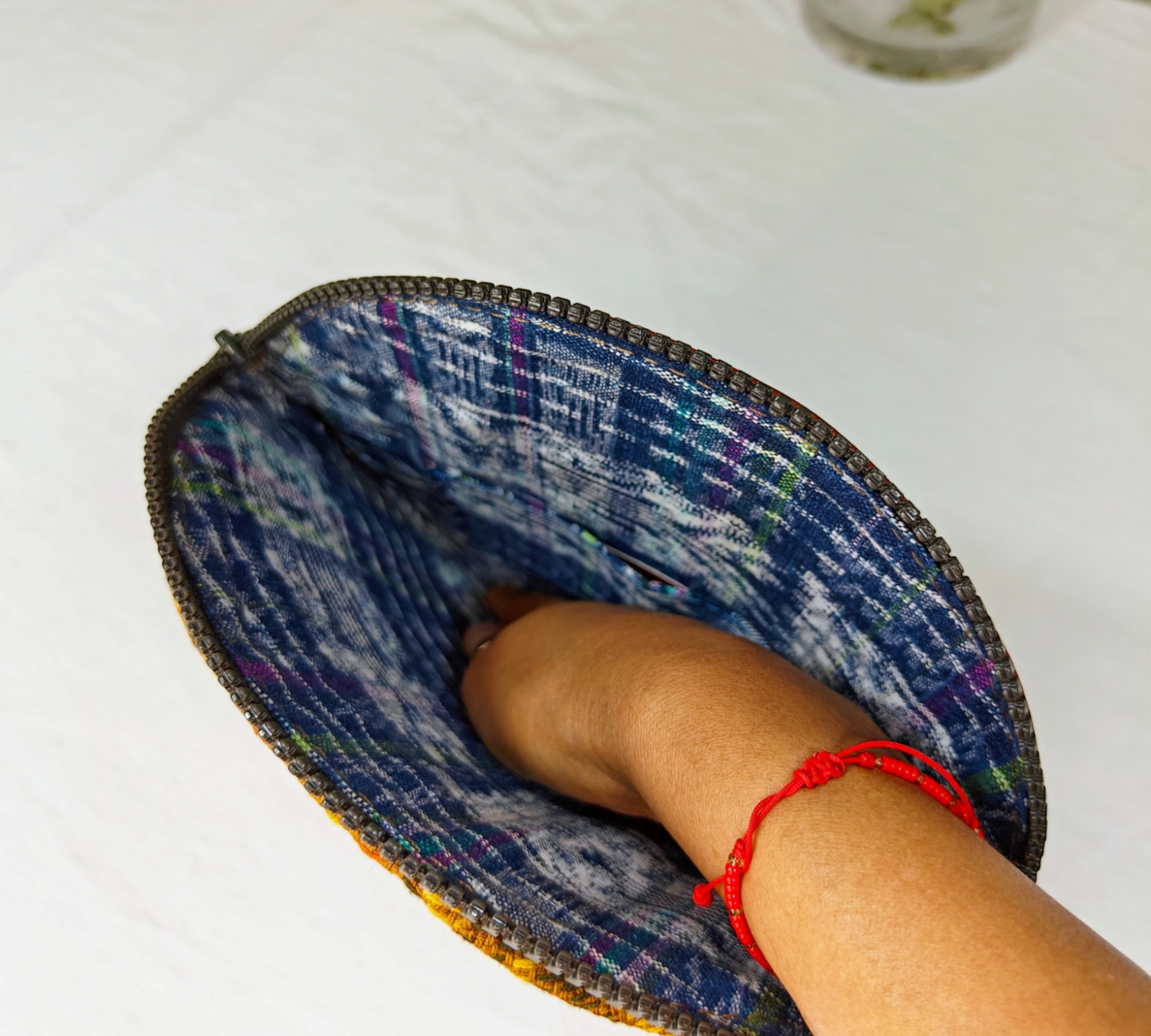 Handcrafted Embroidered Leather clutch bags - Fair trade clutch bags - AURA MAYA - Aura Maya