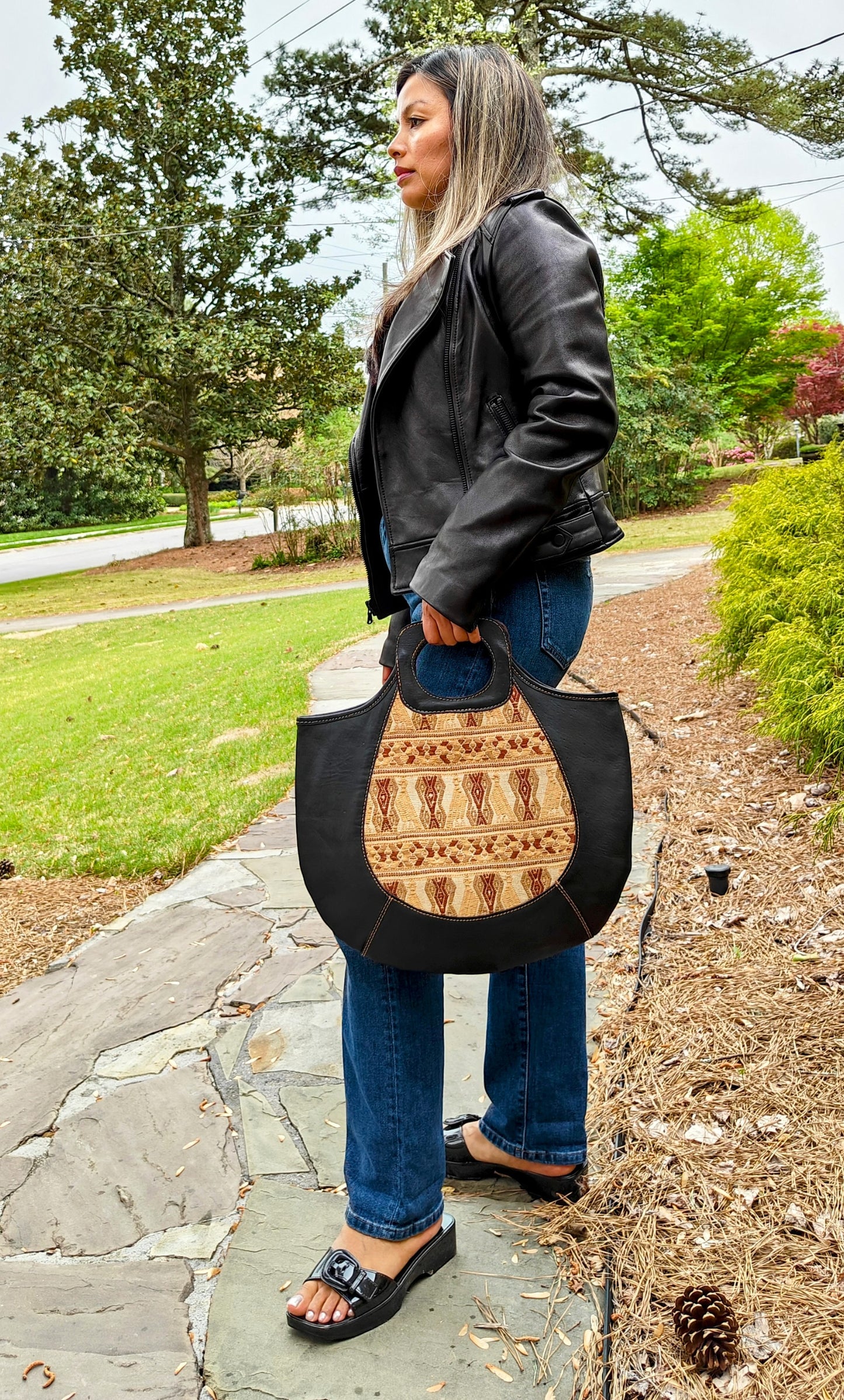 Tribal handled bags For women -Handcrafted ethical handbags - AURA MAYA - Aura Maya