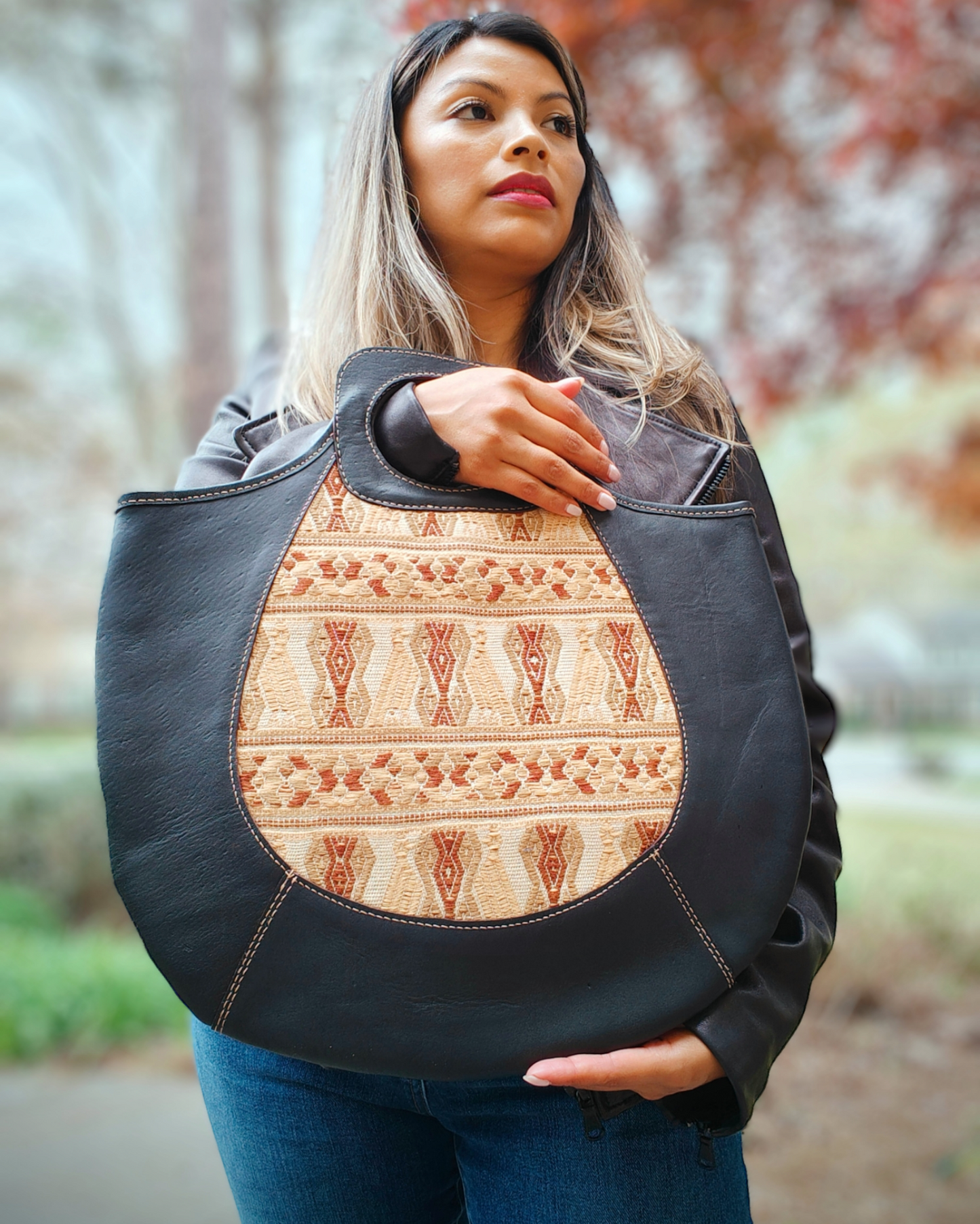 Tribal handled bags For women -Handcrafted ethical handbags - AURA MAYA - Aura Maya