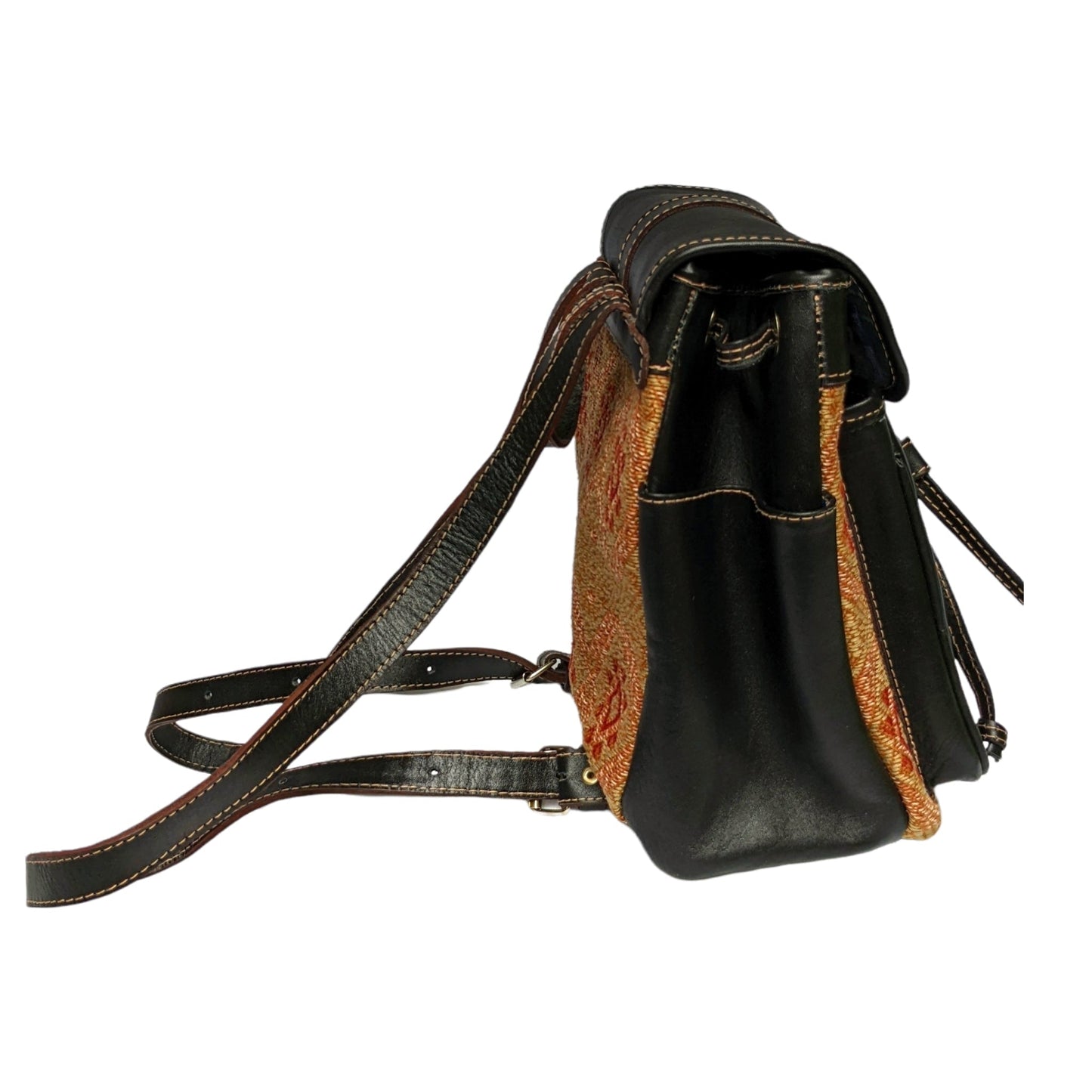 Black Leather Backpack - Women Travel Backpack - AURA MAYA - Aura Maya