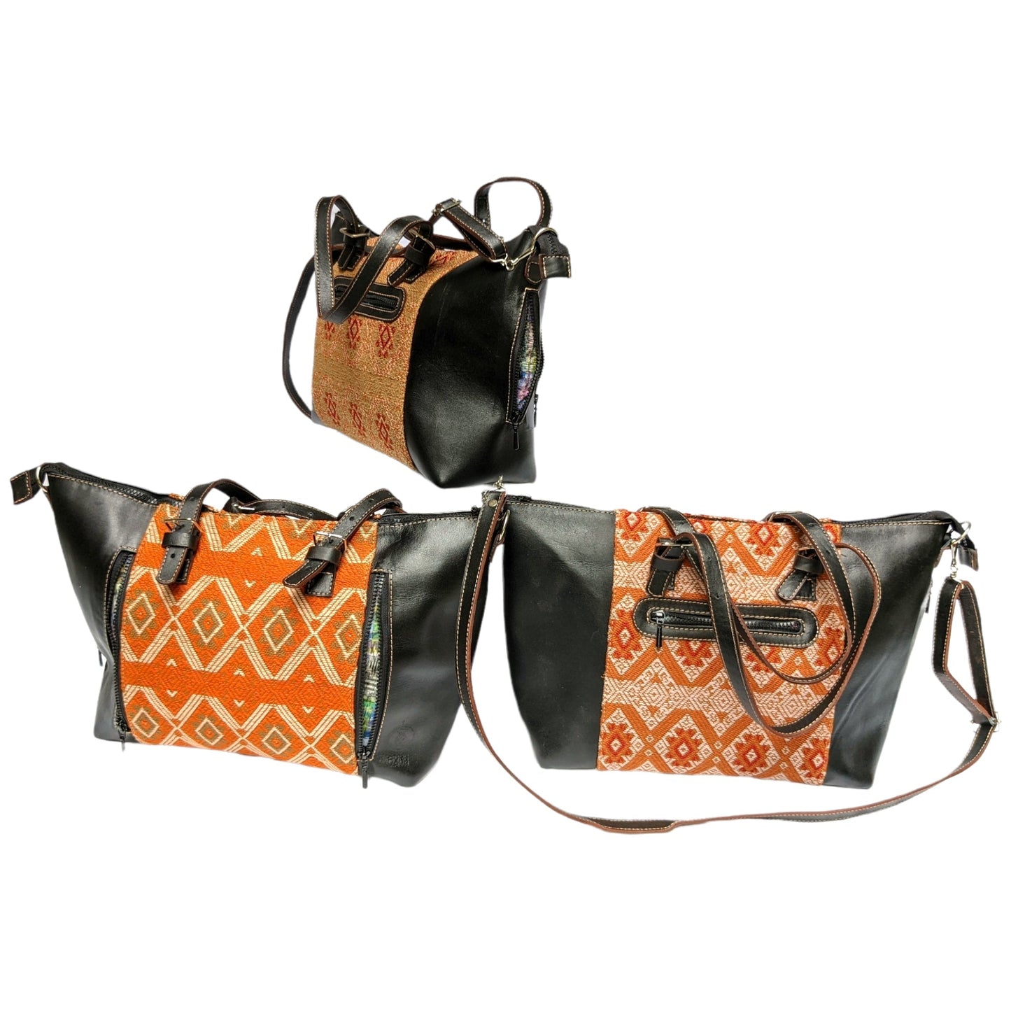 Handcrafted Embroidered Shulder bag for women - Ethnic leather tote bag - AURA MAYA - Aura Maya