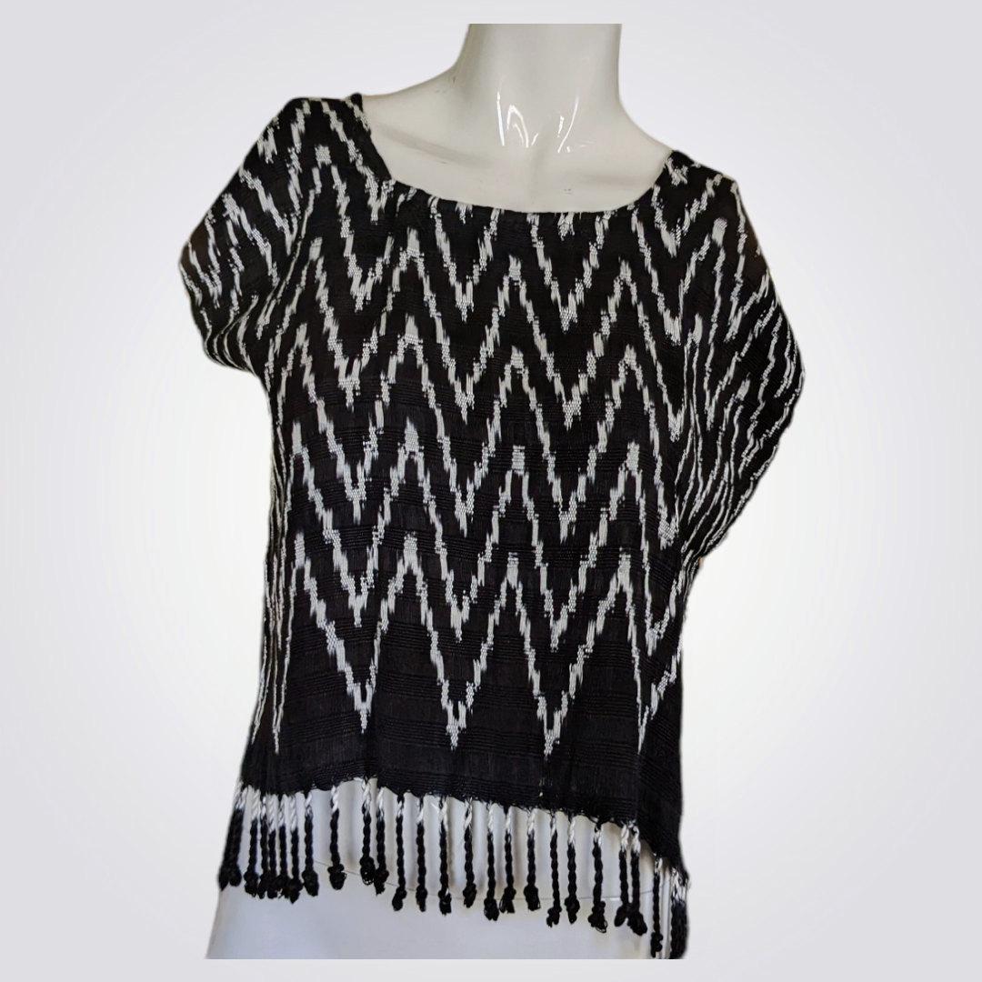 Handwoven Women Top - Tie-dyed Top - Ethnic women's tops  - AURA MAYA - Aura Maya