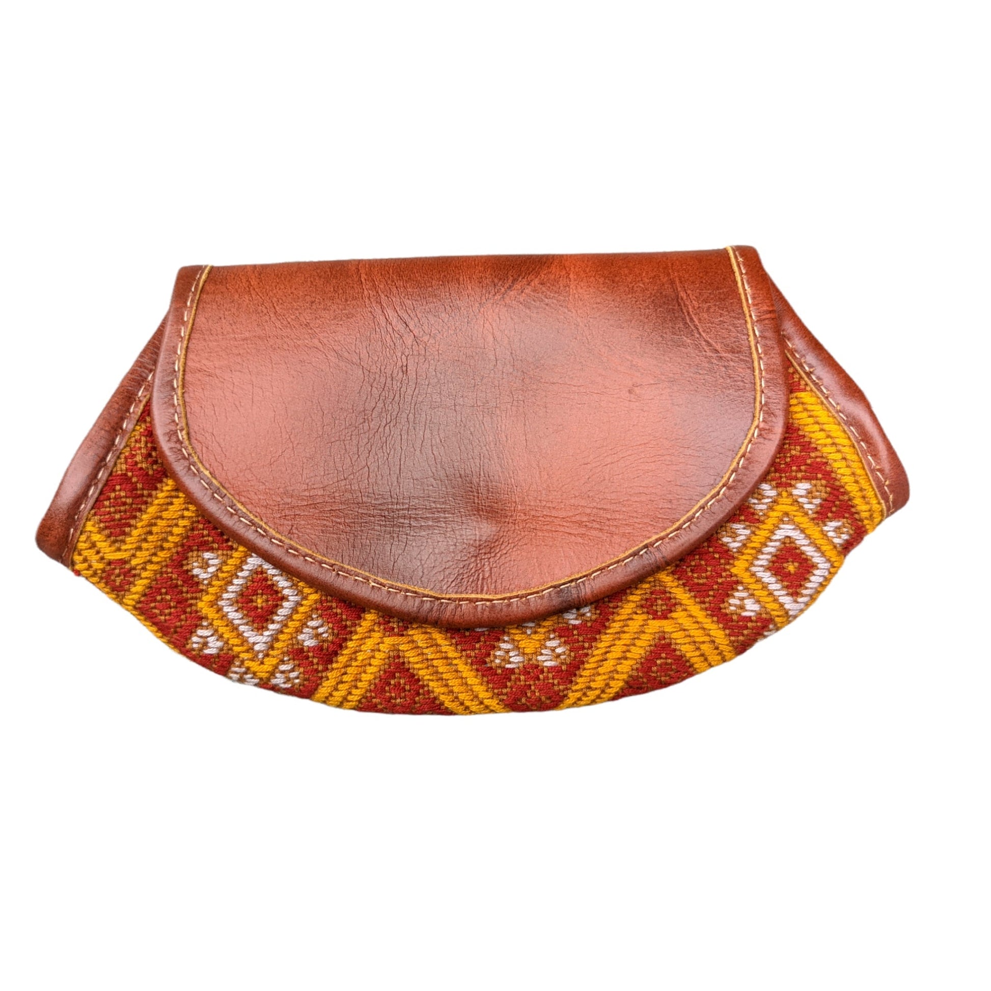 Brown Leather Clutch Bag - Small Women Bag - AURA MAYA - Aura Maya