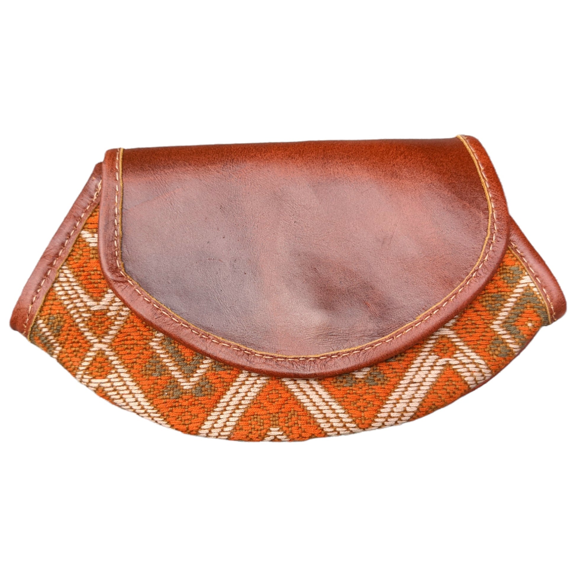 Brown Leather Clutch Bag - Small Women Bag - AURA MAYA - Aura Maya