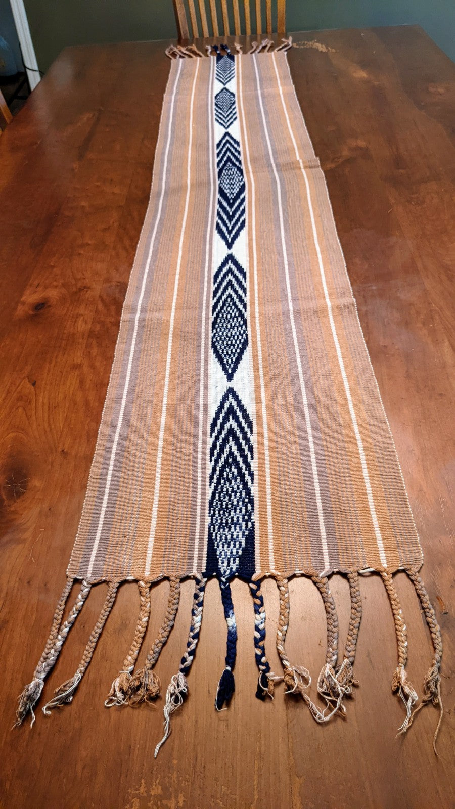 Artisanal Table Runners - Natural Cotton Handwoven Runner - AURA MAYA - Aura Maya