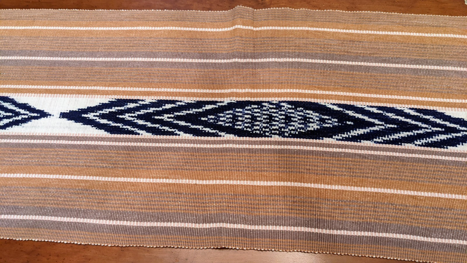 Artisanal Table Runners - Natural Cotton Handwoven Runner - AURA MAYA - Aura Maya