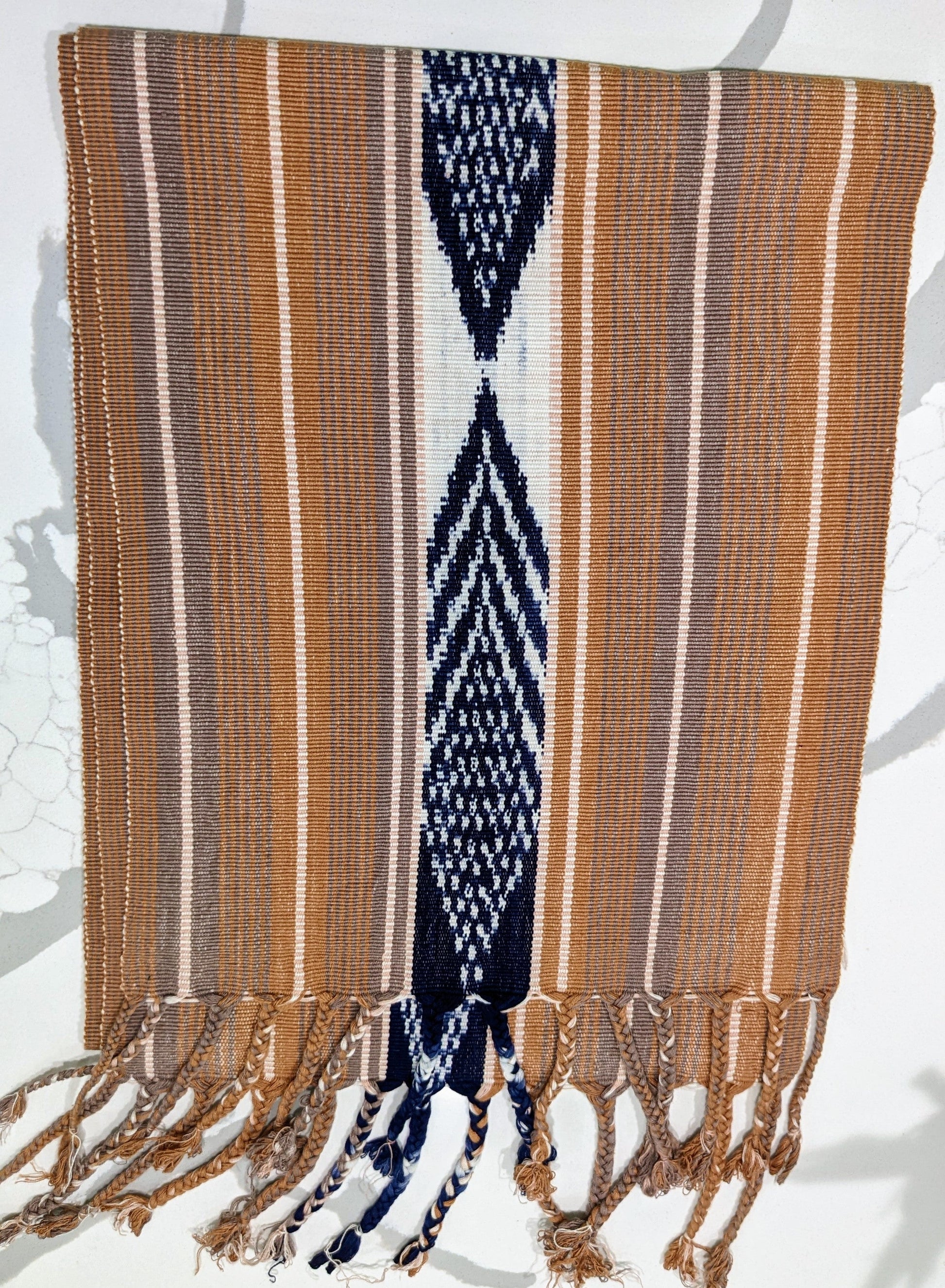 Artisanal Table Runners - Natural Cotton Handwoven Runner - AURA MAYA - Aura Maya