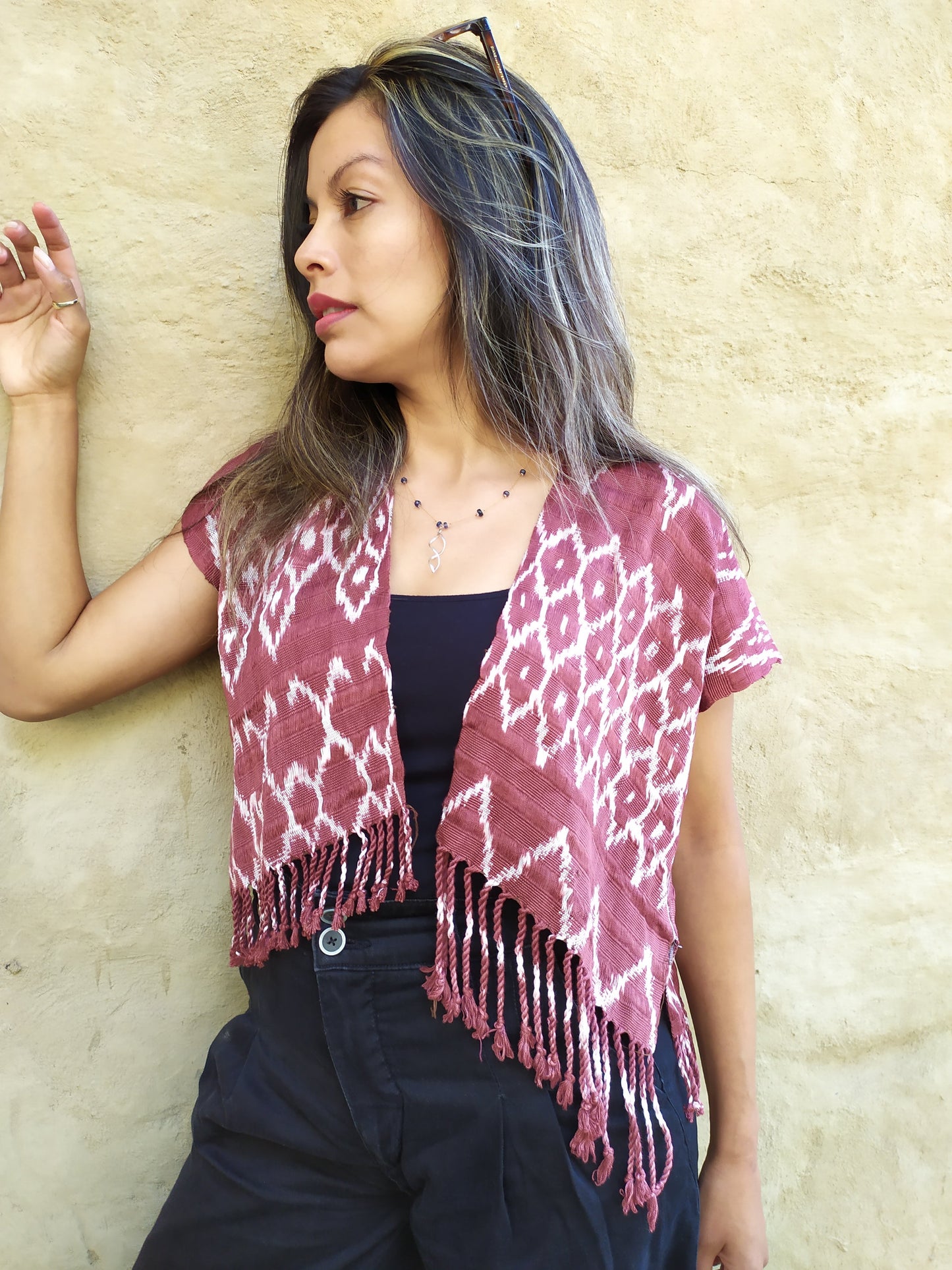 Handmade tie-dyed women's vests - Bohemian women's vests - AURA MAYA - Aura Maya